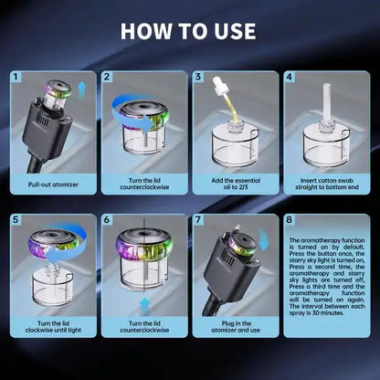 5-in-1 Starlight Car Charger and diffuser