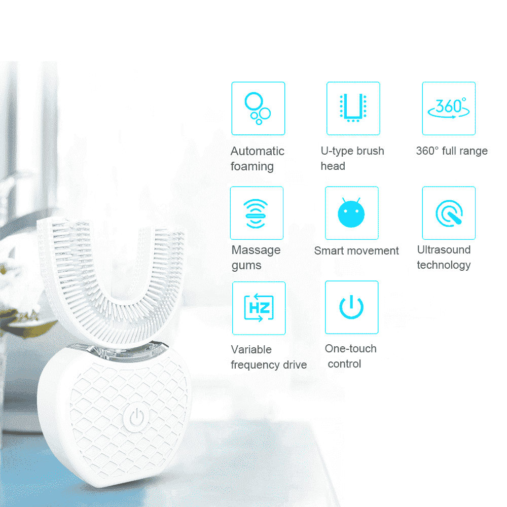 Smart Electric Toothbrush USB Rechargeable U-shaped Tooth