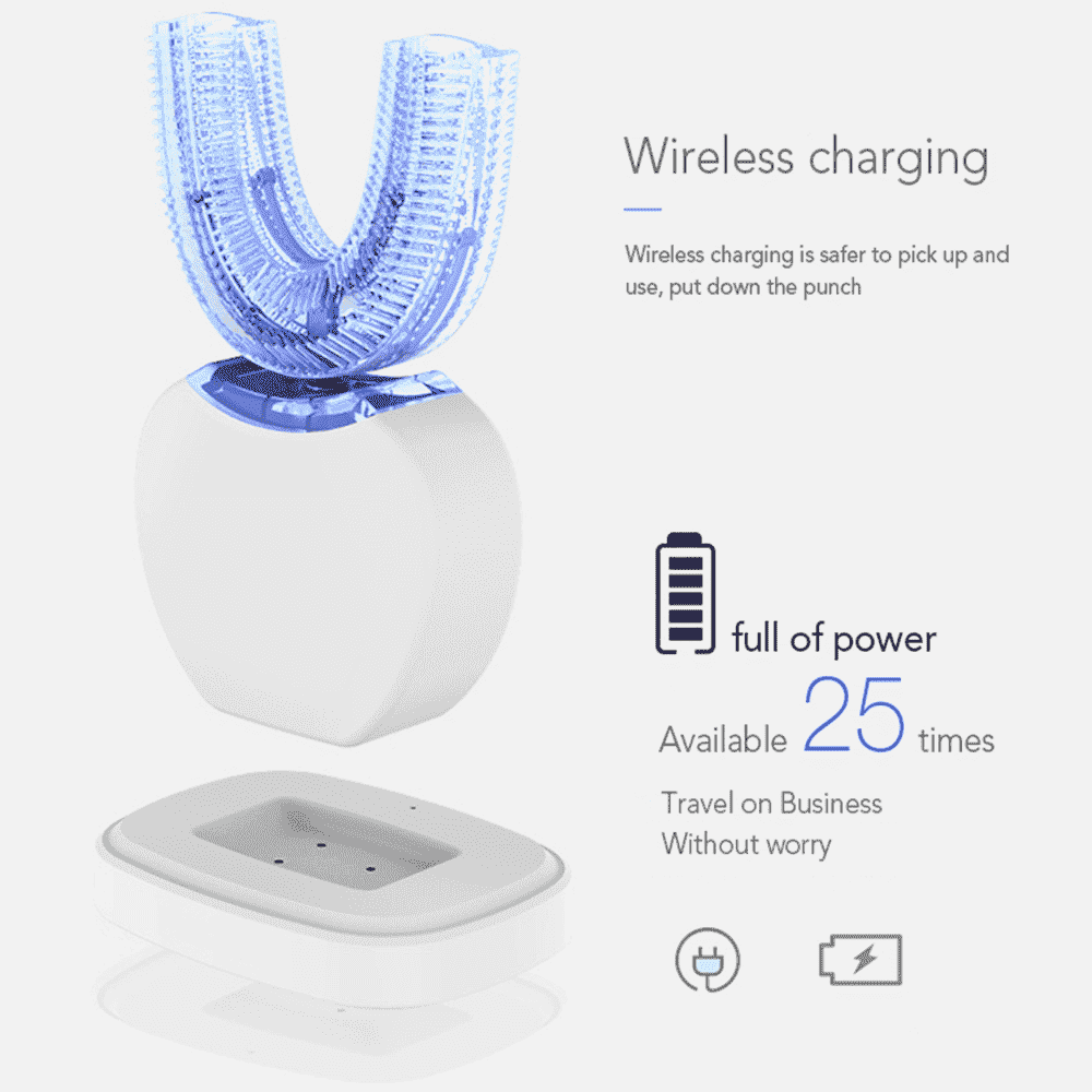 Smart Electric Toothbrush USB Rechargeable U-shaped Tooth